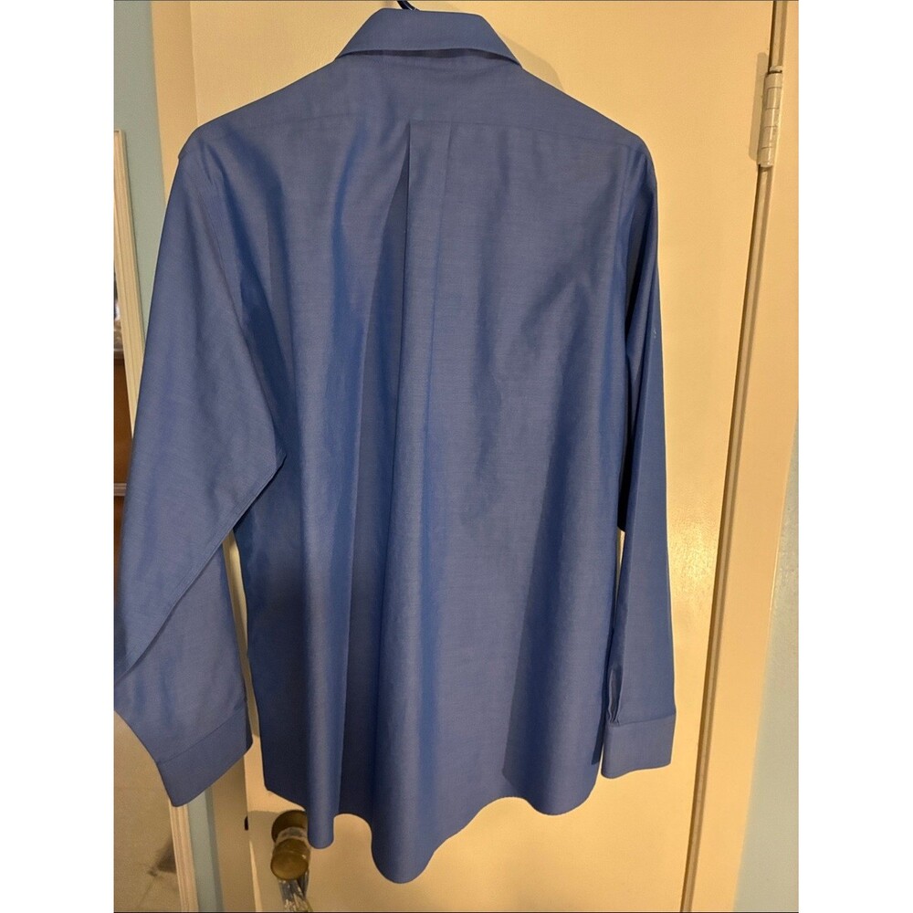 Brooks Brothers Solid Blue Long-Sleeve Dress Shirt - Picture 3 of 3